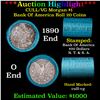 ***Auction Highlight*** 1890 & O Morgan Cull-VG Bank Of America Solid Morgan Silver Dollar Shotgun R