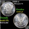 Image 1 : 1888-o Morgan Dollar $1 Grades Select Unc PL