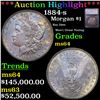 ***Auction Highlight*** 1884-s Morgan Dollar $1 Graded ms64 BY SEGS (fc)