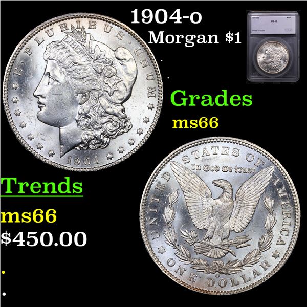 1904-o Morgan Dollar $1 Graded ms66 BY SEGS