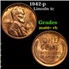 1942-p Lincoln Cent 1c Grades GEM++ RB