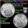 ***Auction Highlight*** 1896-p Morgan Dollar Near TOP POP! $1 Graded ms67 BY SEGS (fc)
