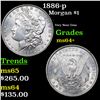 Image 1 : 1886-p Morgan Dollar $1 Grades Choice+ Unc