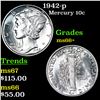 Image 1 : 1942-p Mercury Dime 10c Grades GEM++ Unc