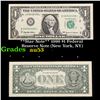 Image 1 : **Star Note** 1999 $1 Federal Reserve Note (New York, NY) Grades Select AU