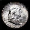 Image 2 : 1948-d Franklin Half Dollar 50c Grades Choice Unc FBL