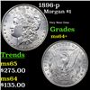 Image 1 : 1896-p Morgan Dollar $1 Grades Choice+ Unc