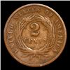 Image 3 : 1864 Large Motto Two Cent Piece 2c Grades f, fine