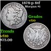 Image 1 : 1878-p 8tf Morgan Dollar $1 Grades vf, very fine