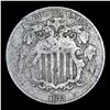 Image 2 : 1873 Closed 3 Shield Nickel 5c Grades f+