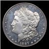 Image 2 : 1887-p Morgan Dollar $1 Graded ms64+ dmpl BY SEGS