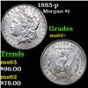 Image 1 : 1885-p Morgan Dollar $1 Grades Select Unc