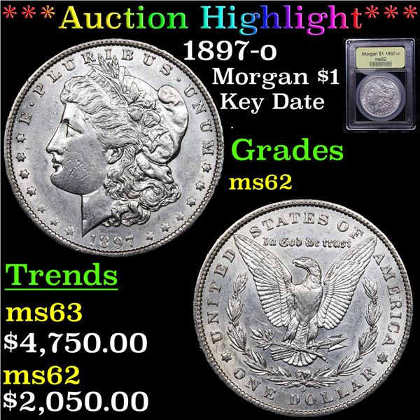 ***Auction Highlight*** 1897-o Morgan Dollar $1 Graded Select Unc By USCG (fc)