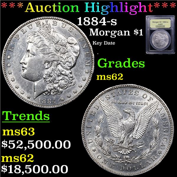 ***Auction Highlight*** 1884-s Morgan Dollar $1 Graded Select Unc By USCG (fc)