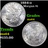 Image 1 : 1884-o Morgan Dollar $1 Grades Choice Unc