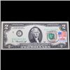 Image 2 : 1976 $2 Federal Reserve Note 1st Day of Issue, with Stamp (Philadelphia, PA) Grades Gem CU