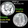 Image 1 : 1942-p Mercury Dime 10c Grades GEM+ FSB