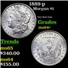 Image 1 : 1889-p Morgan Dollar $1 Grades Choice+ Unc