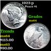 Image 1 : 1923-p Peace Dollar $1 Grades Choice Unc