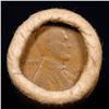 Image 3 : Mixed small cents 1c orig shotgun roll, 1919-S Wheat Cent, 1890 Indian Cent other end, Brinks Wrappe