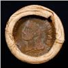Image 2 : Mixed small cents 1c orig shotgun roll, 1917-S Wheat Cent, 1890 Indian Cent other end, Brinks Wrappe