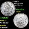 1891-s Morgan Dollar $1 Grades BU+