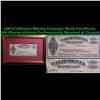 ***Auction Highlight*** 1882 California Mining Company Stock Certificate 100 Shares #105444 Professi