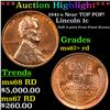 ***Auction Highlight*** 1941-s Near TOP POP! Lincoln Cent 1c Graded ms65+ rd BY SEGS.