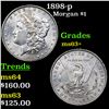 Image 1 : 1898-p Morgan Dollar $1 Grades Select+ Unc