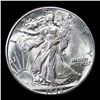 Image 2 : 1942-p Walking Liberty Half Dollar 50c Grades Choice+ Unc