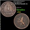 1878 Netherlands 1 Cent KM-107.1 Grades vf++