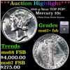 Image 1 : ***Auction Highlight*** 1941-p Mercury Dime Near TOP POP! 10c Graded ms67+ fsb BY SEGS (fc)