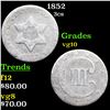 Image 1 : 1852 Three Cent Silver 3cs Grades vg+