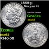 Image 1 : 1889-p Morgan Dollar $1 Grades GEM Unc