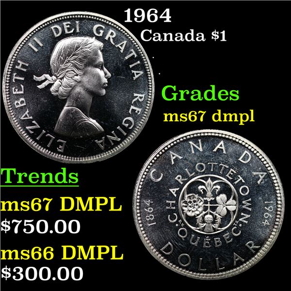 1964 Canada Dollar $1 Grades GEM++ DMPL