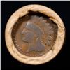 Image 2 : Mixed small cents 1c orig shotgun roll, 1916-D Wheat Cent, 1887 Indian Cent other end, Brinks Wrappe