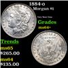 Image 1 : 1884-o Morgan Dollar $1 Grades Choice+ Unc