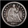 Image 2 : 1845-p Seated Liberty Half Dime 1/2 10c Grades vf, very fine