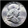 Image 2 : 1952-p Franklin Half Dollar 50c Grades Choice Unc FBL