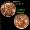 Image 1 : 1955-s Lincoln Cent 1c Grades GEM+ Unc RD