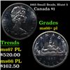 1965 Small Beads, Blunt 5 Canada Dollar $1 Grades GEM++ PL