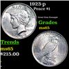 Image 1 : 1923-p Peace Dollar $1 Grades GEM Unc