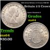 Image 1 : 1955 Great Britain 1/2 Crown KM-907 Grades Choice Unc