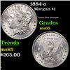Image 1 : 1884-o Morgan Dollar $1 Grades GEM Unc