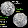 1885-p Morgan Dollar $1 Grades Choice AU/BU Slider