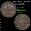 1851A Austria KM-2185 Grades vf+