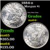 Image 1 : 1884-o Morgan Dollar $1 Grades Choice+ Unc