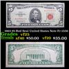 1963 $5 Red Seal United States Note Fr-1536 Grades vf+