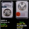 Image 1 : 1881-s Morgan Dollar $1 Graded ms67 pl By PCI