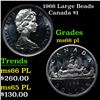 1966 Large Beads Canada Dollar $1 Grades GEM+ UNC PL